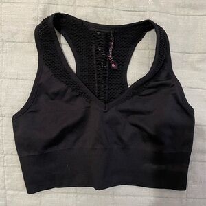 🎈Betsey Johnson Black Racerback Sports Bra